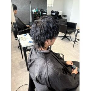 ウルフツイスパ＋青メッシュ | 浜松市の本格派メンズヘアサロン