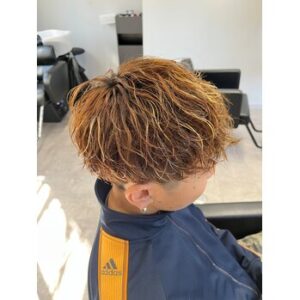 カットパーマメッシュ+カラー | 浜松市の本格派メンズヘアサロン