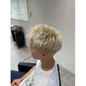 ブロンドスパイキーショート | BOOST men's hair salon | 浜松市の本格派メンズヘアサロン